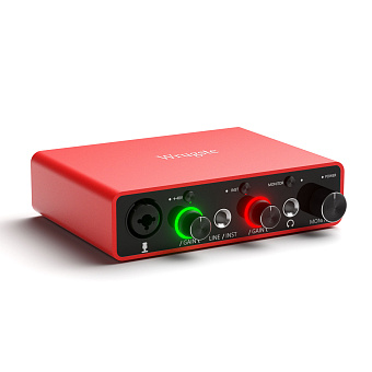 Wrugste GV-AR001B Аудиоинтерфейс USB, 2 входа (XLR + Jack) / 2 выхода