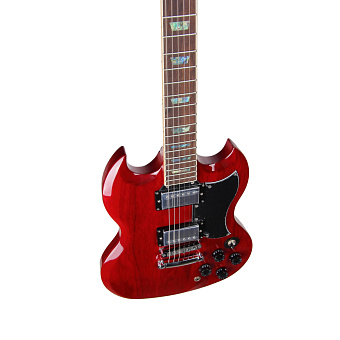 REDHILL SGX200 TR - электрогитара, SG даблкат, H+H, махагон, цвет прозрачный красный