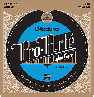 D'Addario EJ46 PRO ARTE - струны для классической гитары нейлоновые Hard, сильное натяжение