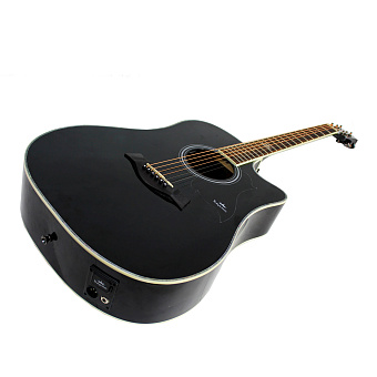 KEPMA D1CE Black - электроакустическая гитара, цвет черный