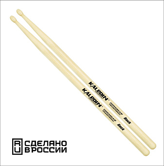 Kaledin Drumsticks 7KLHBRK Rock - барабанные палочки, граб, деревянный наконечник