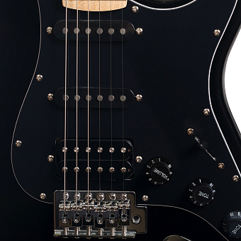 ROCKDALE Stars Plus HSS Maple Black Электрогитара, форма корпуса стратокастер, цвет черный.