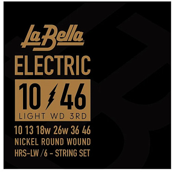 La Bella HRS-LW Hard Rockin Steel Комплект струн для электрогитары, никелированные, Light, 10-46