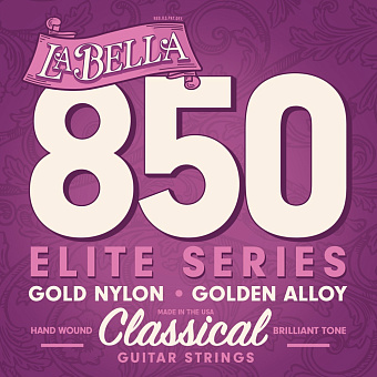 La Bella 850 Elite - комплект струн для классической гитары, бронза 80/20, среднее натяжение