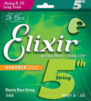 Elixir 15435 NanoWeb  струна для бас-гитары 135L