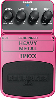 BEHRINGER HM300 - педаль эффектов "Хэви Метал" - дисторшн