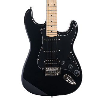 ROCKDALE Stars Plus HSS Maple Black Электрогитара, форма корпуса стратокастер, цвет черный.